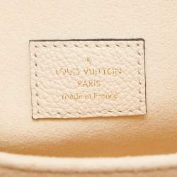 Pre Owned Louis Vuitton Creme Monogram Empreinte Leather Giant Pochette Metis Bag