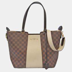 Louis Vuitton Canvas Damier Ebene Taurillon Jersey Tote - Handbag | Pre-owned & Certified | used Second Hand | Unisex