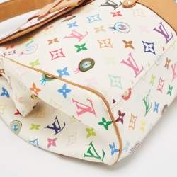 Pre Owned Louis Vuitton White Monogram Multicolore Canvas Murakami Eye Love You Bag