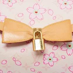 Pre Owned Louis Vuitton Pink/Tan Takashi Murakami Monogram Cherry Blossom Sac Retro