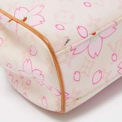 Pre Owned Louis Vuitton Pink/Tan Takashi Murakami Monogram Cherry Blossom Sac Retro