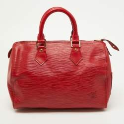 Louis Vuitton Red Epi Leather Speedy 25 Bag