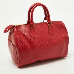 Louis Vuitton Red Epi Leather Speedy 25 Bag