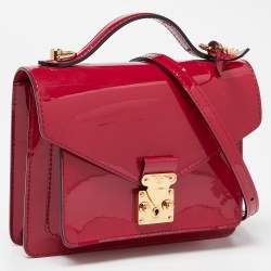 Pre Owned Louis Vuitton Fuchsia Vernis Monceau BB Bag