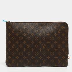Louis Vuitton Gold Lambskin Leather Sofia Coppola Slim Clutch Bag