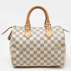 Pre Owned Louis Vuitton Damier Azur Canvas Speedy 25 Bag
