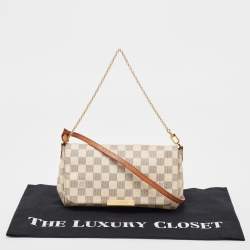 Pre Owned Louis Vuitton Damier Azur Canvas Favorite MM Bag