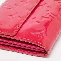 Louis Vuitton Rose Pop Monogram Vernis Sarah Wallet