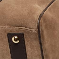 Pre Owned Louis Vuitton Brown Suede Sofia Coppola MM Bag