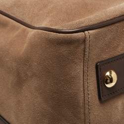 Pre Owned Louis Vuitton Brown Suede Sofia Coppola MM Bag