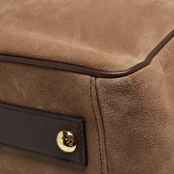 Pre Owned Louis Vuitton Brown Suede Sofia Coppola MM Bag