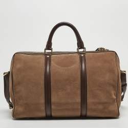 Pre Owned Louis Vuitton Brown Suede Sofia Coppola MM Bag