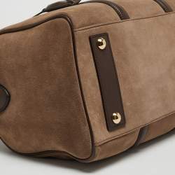 Pre Owned Louis Vuitton Brown Suede Sofia Coppola MM Bag