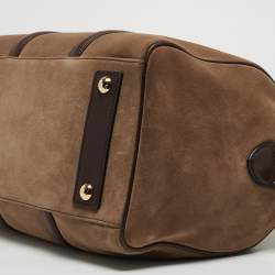 Pre Owned Louis Vuitton Brown Suede Sofia Coppola MM Bag