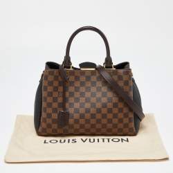 Pre Owned Louis Vuitton Black Damier Ebene Canvas Brittany Bag