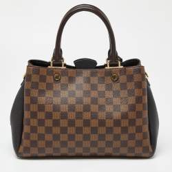 Pre Owned Louis Vuitton Black Damier Ebene Canvas Brittany Bag