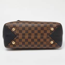 Pre Owned Louis Vuitton Black Damier Ebene Canvas Brittany Bag