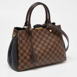 Pre Owned Louis Vuitton Black Damier Ebene Canvas Brittany Bag