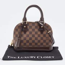 Pre Owned Louis Vuitton Damier Ebene Canvas Alma BB Bag