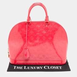 Louis Vuitton Rose Pop Monogram Vernis Alma GM Bag