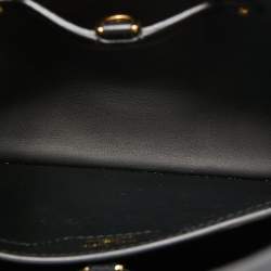 Pre Owned Louis Vuitton Black Quilted Leather Capucines BB Bag