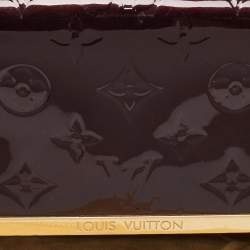 Pre Owned Louis Vuitton Amarante Monogram Vernis Rossmore MM Bag