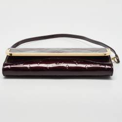 Pre Owned Louis Vuitton Amarante Monogram Vernis Rossmore MM Bag