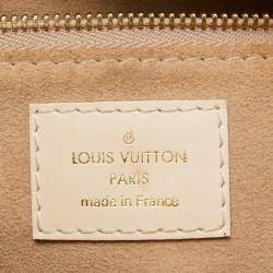 Pre Owned Louis Vuitton Neige Monogram Empreinte Leather Petite Malle Souple Bag