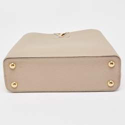 Pre Owned Louis Vuitton Galet Taurillon Leather and Python Capucines BB Bag
