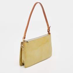 Pre Owned Louis Vuitton Silver Monogram Vernis Lexington Pochette Bag