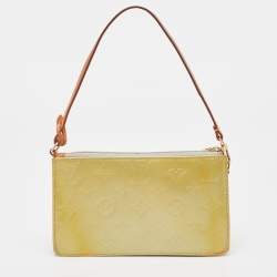 Pre Owned Louis Vuitton Silver Monogram Vernis Lexington Pochette Bag