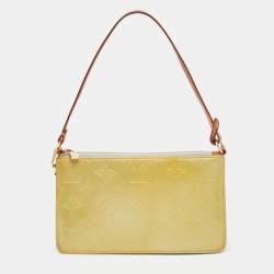 Pre Owned Louis Vuitton Silver Monogram Vernis Lexington Pochette Bag