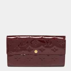 Louis Vuitton Rouge Fauviste Monogram Vernis Sarah Wallet