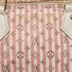 Pre Owned Louis Vuitton Rouge Croisette Mini Lin Canvas Speedy 30 Bag