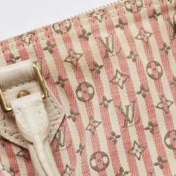 Pre Owned Louis Vuitton Rouge Croisette Mini Lin Canvas Speedy 30 Bag