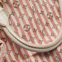 Pre Owned Louis Vuitton Rouge Croisette Mini Lin Canvas Speedy 30 Bag