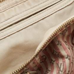 Pre Owned Louis Vuitton Rouge Croisette Mini Lin Canvas Speedy 30 Bag