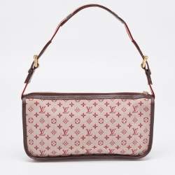 Pre Owned Louis Vuitton Cerise Mini Lin Monogram Kathleen Pochette Bag