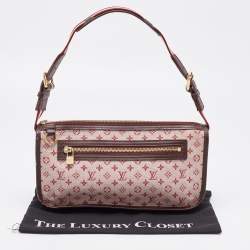 Pre Owned Louis Vuitton Cerise Mini Lin Monogram Kathleen Pochette Bag
