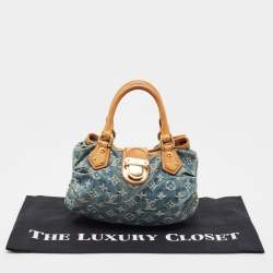 Pre Owned Louis Vuitton Blue Monogram Denim Pleaty Bag