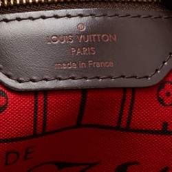 Louis Vuitton Damier Ebene Canvas Neverfull MM Bag