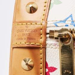Pre Owned Louis Vuitton White Monogram Multicolore Canvas Alma PM Bag