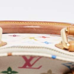 Pre Owned Louis Vuitton White Monogram Multicolore Canvas Alma PM Bag