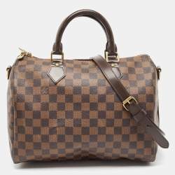 Pre Owned Louis Vuitton Damier Ebene Canvas Speedy Bandouliere 30 Bag