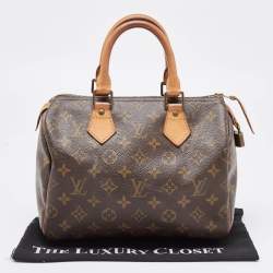 Louis Vuitton Brown Monogram Canvas Speedy 25 Handbag