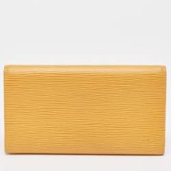 Pre Owned Louis Vuitton Tassel Yellow Epi Leather Porte Tresor International Wallet