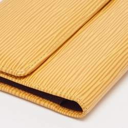 Pre Owned Louis Vuitton Tassel Yellow Epi Leather Porte Tresor International Wallet