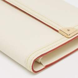 Louis Vuitton White Leather Porte Tresor International Trifold Wallet