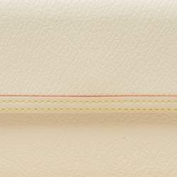 Louis Vuitton White Leather Porte Tresor International Trifold Wallet