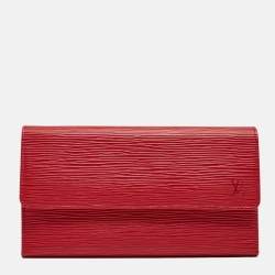 Louis Vuitton Red Epi Leather Porte Tresor International Wallet